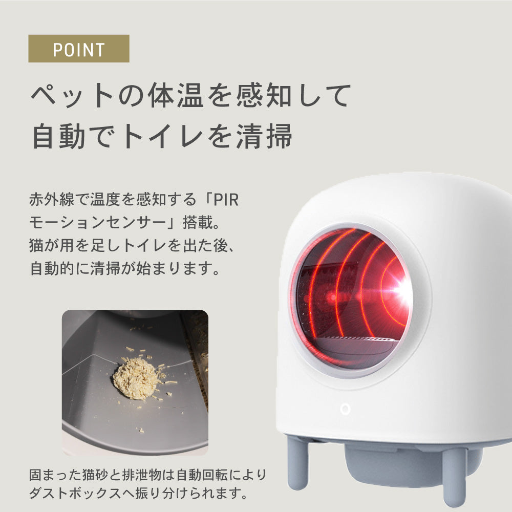 PETREE ペッツリー SMART 猫 トイレ 自動 大型 自動トイレ 自動猫トイレ ネコ自動トイレ 猫トイレ 猫のトイレ ネコのトイレ 全自動 自動ネコトイレ 全自動猫トイレ 本体 大きめ 多頭飼い おしゃれ 人気 消臭 猫砂 掃除 飛び散り防止 ねこ ネコ スマホ 遠隔操作