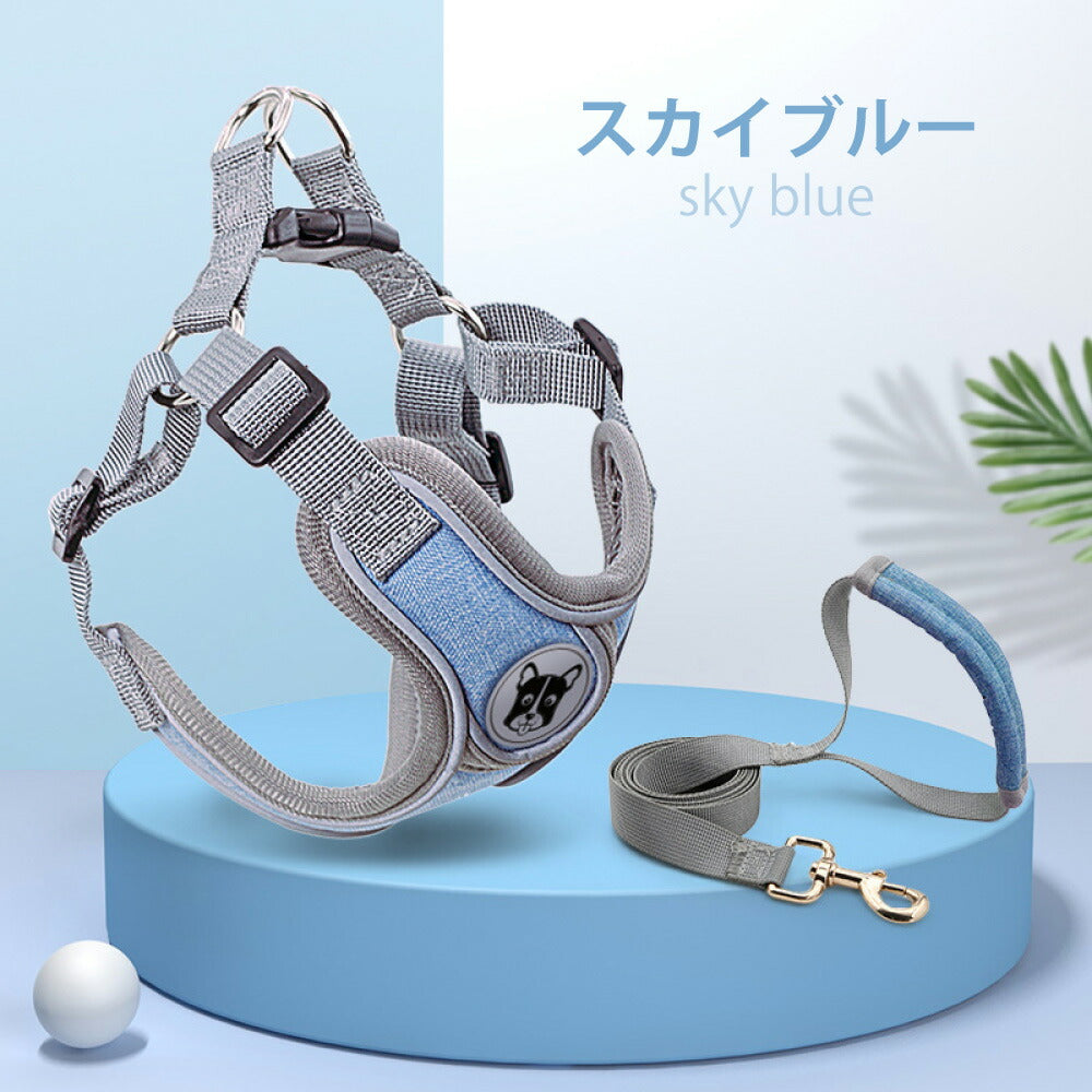 ラムール 犬 ハーネス 負担が少ない 抜けない つけやすい 外れない リード 一体型 小型犬 中型犬 大型犬 着脱簡単 メッシュ 通気性 蒸れない 胴輪 散歩 お出かけ 通院 災害 避難 かわいい おしゃれ ドッグハーネス バックル ペット サイズ交換可