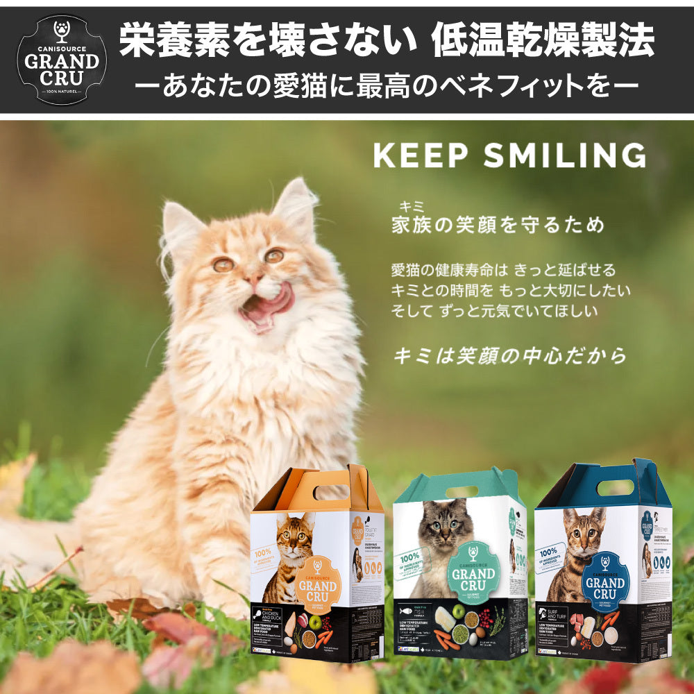 Grand Cru グラン クリュ サーフ アンド ターフ 3kg 猫 フード 猫用 キャットフード グレインフレンドリー 低温乾燥製法 ヒューマングレード キャニソース