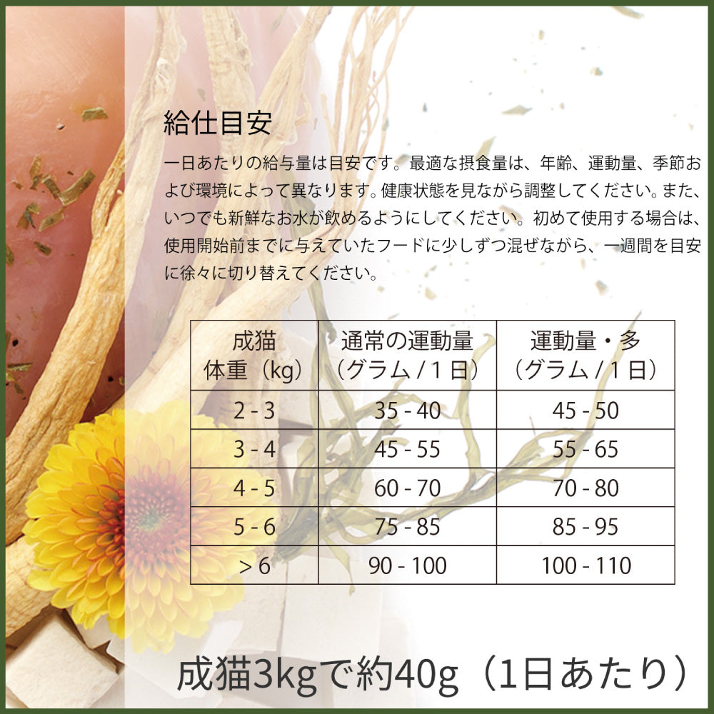 ビゴー&セージ ジンセン ウェルビーイング 成猫用 400g 猫 フード キャットフード 猫用フード ドライフード アダルト ハーブ グレインフリー VIGOR&SAGE