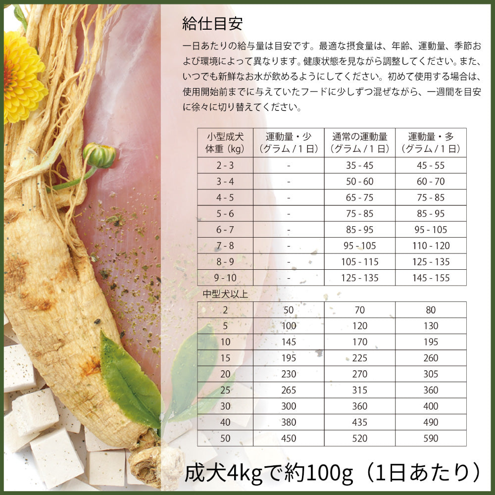 ビゴー&セージ ジンセン ウェルビーイング 成犬用 2kg 犬 フード ドッグフード 犬用フード ドライフード アダルト 小粒 ハーブ グレインフリー VIGOR&SAGE