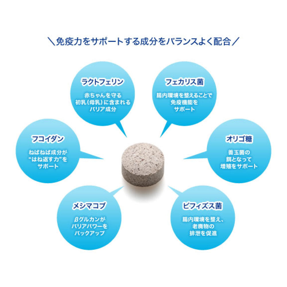 DHC 愛犬用 負けないドッグ 60粒 犬 サプリメント 健康食品 タブレット 粒 免疫力 フコイダン ラクトフェリン 腸内環境 サプリ ペット用 国産 ディーエイチシー