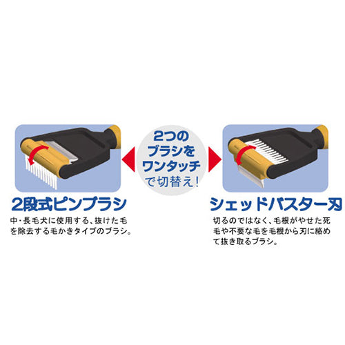 シェッドバスター ペット犬 猫 ブラッシング ブラシ お手入れ グルーミング 抜け毛 換毛期 ムダ毛 ごっそり トリミング アンダーコート KPS