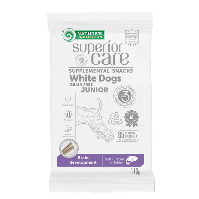 ネイチャーズプロテクション ホワイトドッグ スナックスティック 仔犬用 110g 犬 おやつ 犬用おやつ トリーツ 白い被毛 ジャーキー パピー