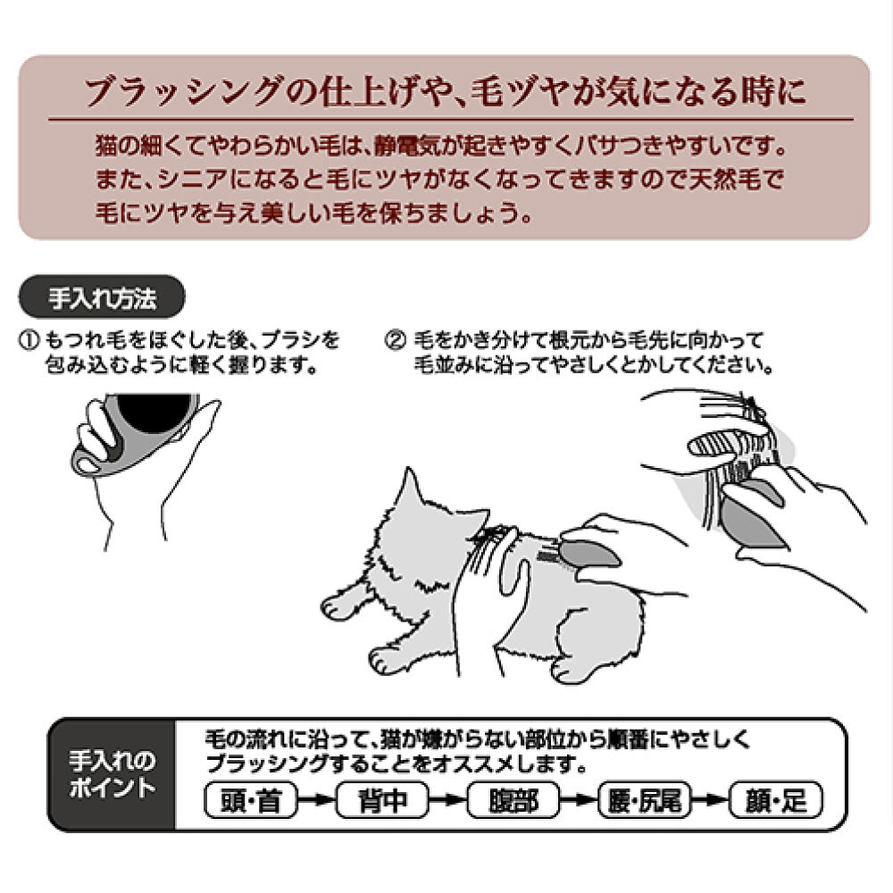 ペティオ necoco つや出しブラシ 猫 ブラシ 猫用 ツヤ お手入れ ブラッシング トリミング 被毛ケア ネココ