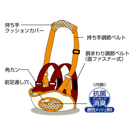 ペティオ zuttone 老犬介護用 歩行補助ハーネス 前足用 M 犬 ハーネス シニア用 犬用 介護用品 ベルト式 メッシュ 小型犬 Petio ずっとね