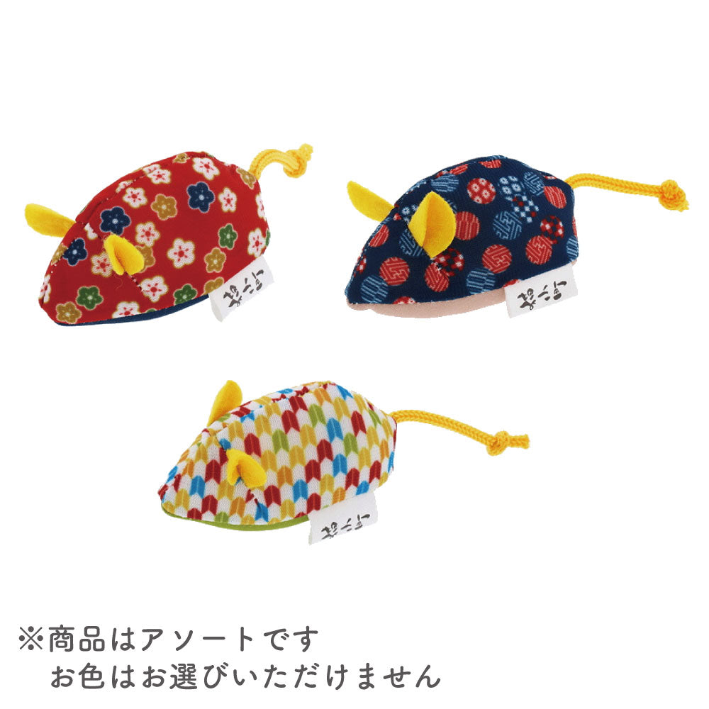 ペティオ 猫小町 おもちゃ ねずみ 猫 おもちゃ 猫用 ぬいぐるみ コロコロ またたび入 和柄 和風 モダン