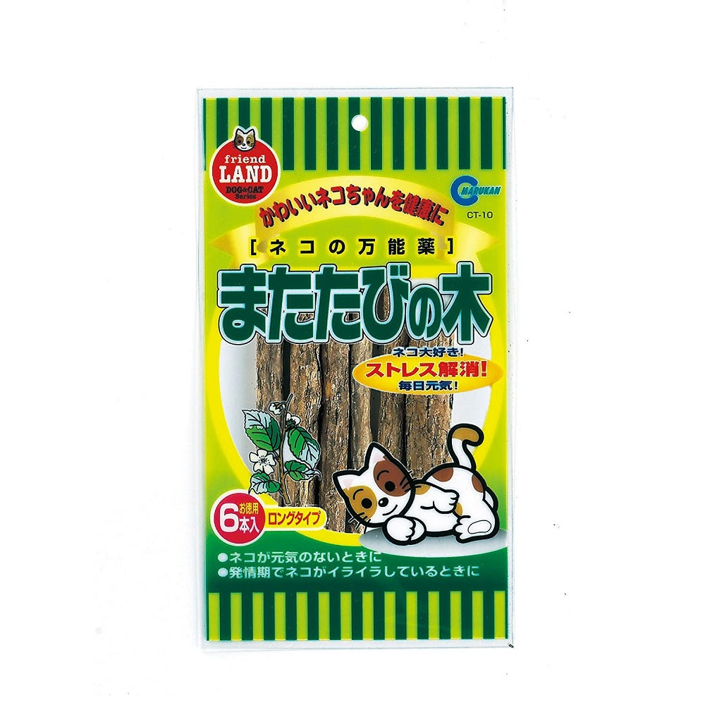 マルカン またたびの木 6本入り 猫 またたび 国産 ネコ オモチャ マタタビ ストレス解消