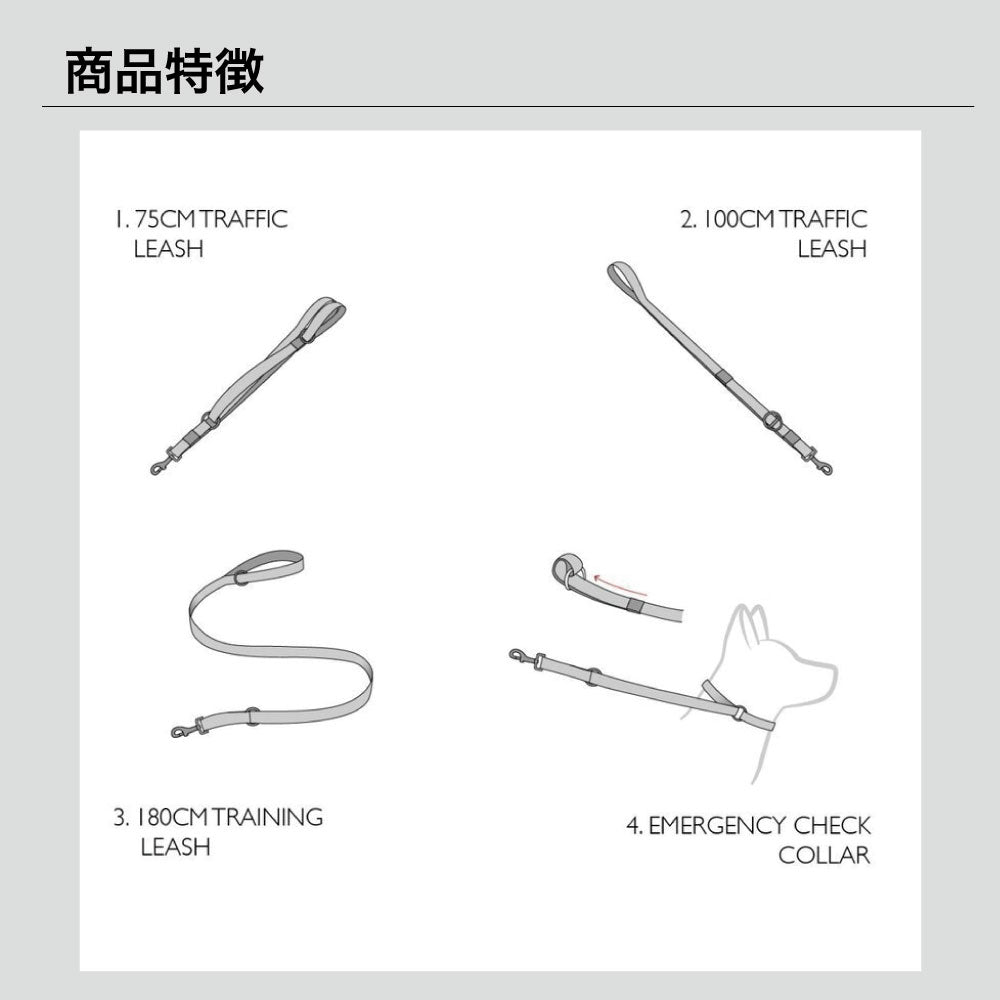 イージードッグ ヴァリオ 4 デニム 犬用 リード 平紐型 犬 お散歩 お出かけ 握りやすい 中型犬 大型犬 多機能 長さ調整 係留 EZYDOG