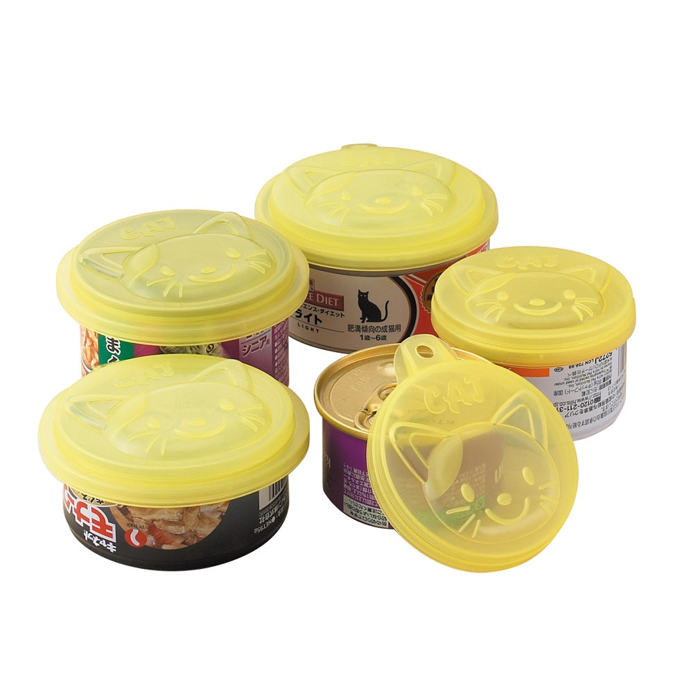 キャット缶詰め用キャップ 2個入(大・小セット) 猫 ペット フード 缶詰 保存 食品 キッチン 猫缶 蓋 保管 フタ カバー 日本製 ISETO 伊勢藤