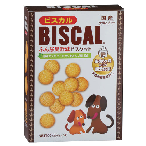 現代製薬 ビスカル 900g 犬 おやつ 犬用 スナック ビスケット ふん尿臭 軽減 腸内環境 オリゴ糖 カテキン 腸活 国産