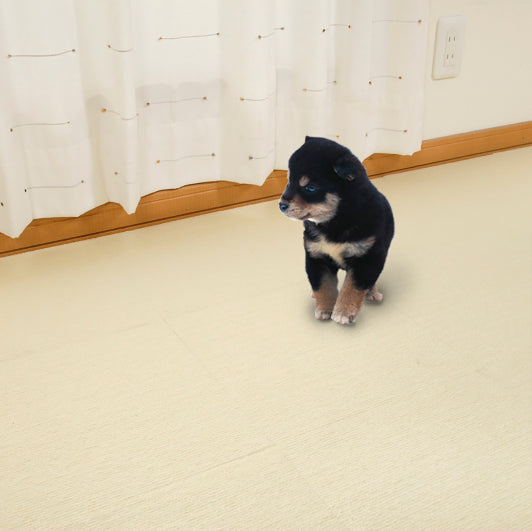 サンコー おくだけ吸着 撥水タイルマット 30×30cm 同色 8枚入 アイボリー ペット用 犬 猫 タイルマット 吸着 撥水 床暖房対応 薄型 マット ずれない おすすめ