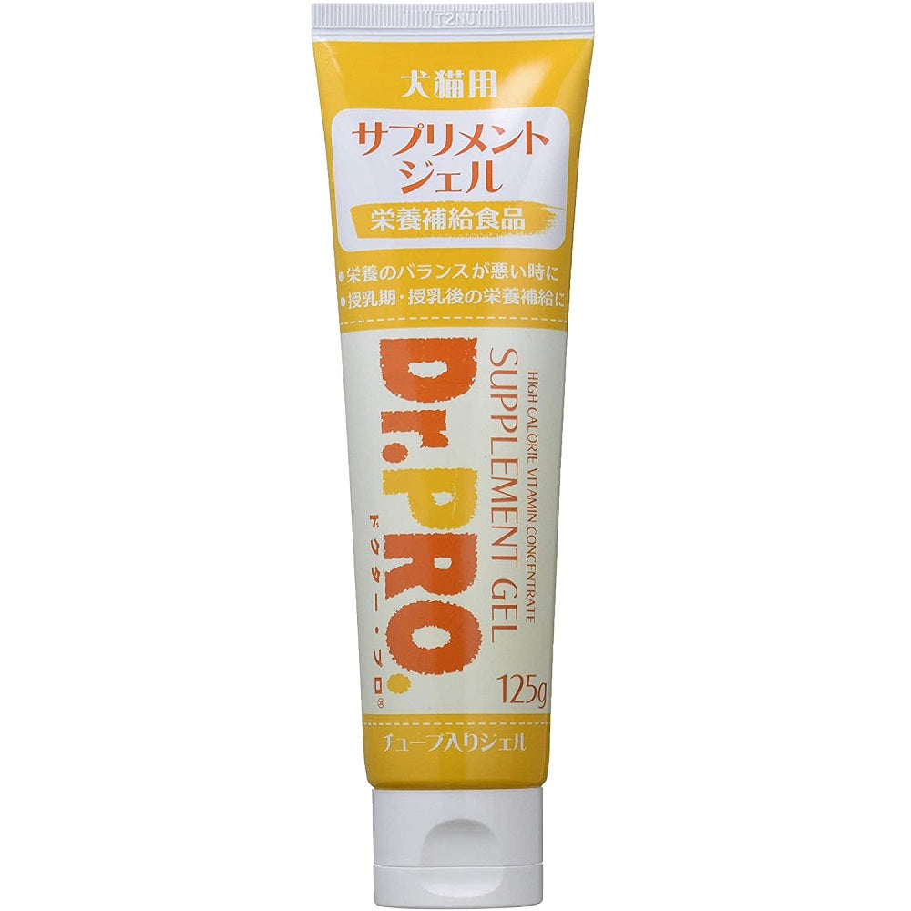 Dr.PRO サプリメントジェル 125g 犬 猫 サプリメント チューブ入り ペースト 犬用 猫用 サプリ ジェル状 マルチビタミン 栄養補給食品 ドクタープロ