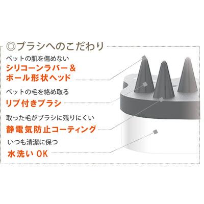 ハリオ ペットのブラシ グルッテ ソフト オレンジ HARIO 犬 猫 お手入れ ブラシ いぬ ブラッシング ねこ うさぎ マッサージ お掃除 犬用 猫用 やわらかめ 日本製