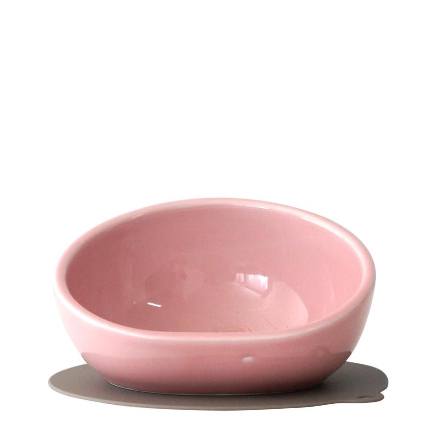 ハリオ マルプレ ペールピンク HARIO 犬 食器 餌入れ フードボウル 陶器 犬用 えさ入れ 食べやすい こぼれにくい 斜め 中型犬 電子レンジ可 おしゃれ 日本製