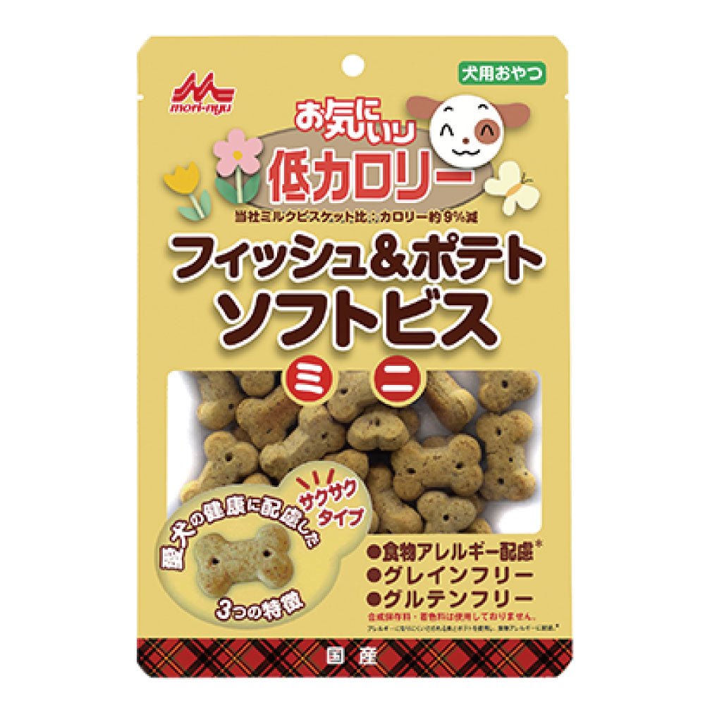 森乳サンワールド ワンラック お気にいり 低カロリー フィッシュ&ポテト ソフトビスミニ 65g 犬 おやつ アレルギー ビスケット 犬用 おやつ 保存料不使用 国産