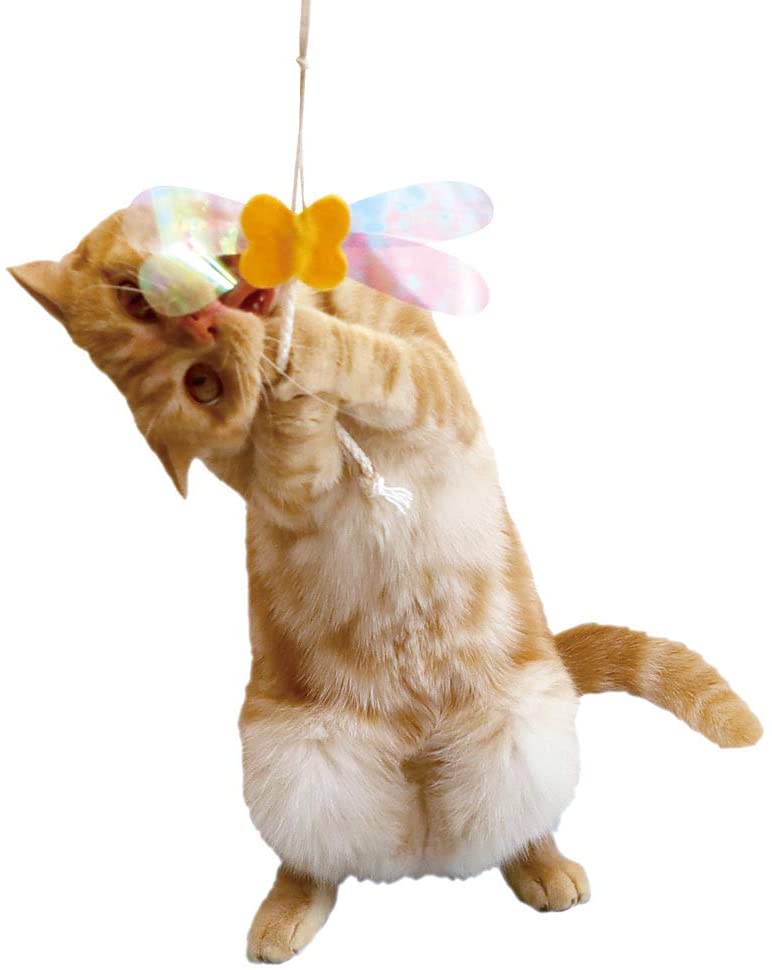 ペッツルート カシャカシャ 紙ひもじゃらし チョウ 猫 おもちゃ 猫じゃらし 日本製 天然素材 歯みがき 釣竿 人気 猫用 ねこじゃらし ひも ねこ 歯磨き