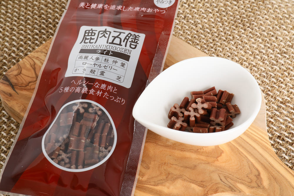 鹿肉五膳 ライト 200g 犬 おやつ 犬用 鹿肉 ジャーキー 健康 漢方 免疫力アップ 低カロリー おいしい 安全 体に良い ヘルシー 国産