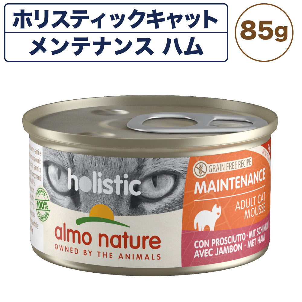 アルモネイチャー ホリスティックキャット メンテナンス85 ハム 85g キャットフード 猫 総合栄養食 猫用 缶詰 ウエット