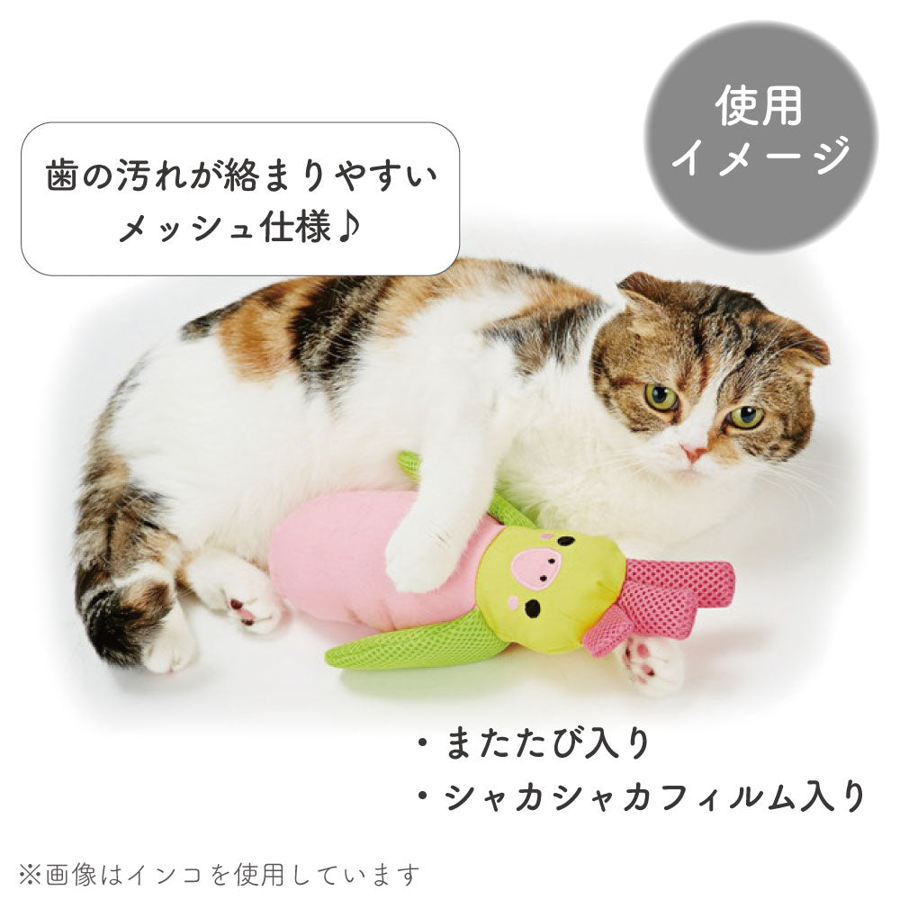 ペティオ らくらくデンタルTOY けりぐるみ 猫 ぬいぐるみ 猫用 歯みがき おもちゃ けりけり キッカー シャカシャカ またたび入 マウス サメ インコ petio