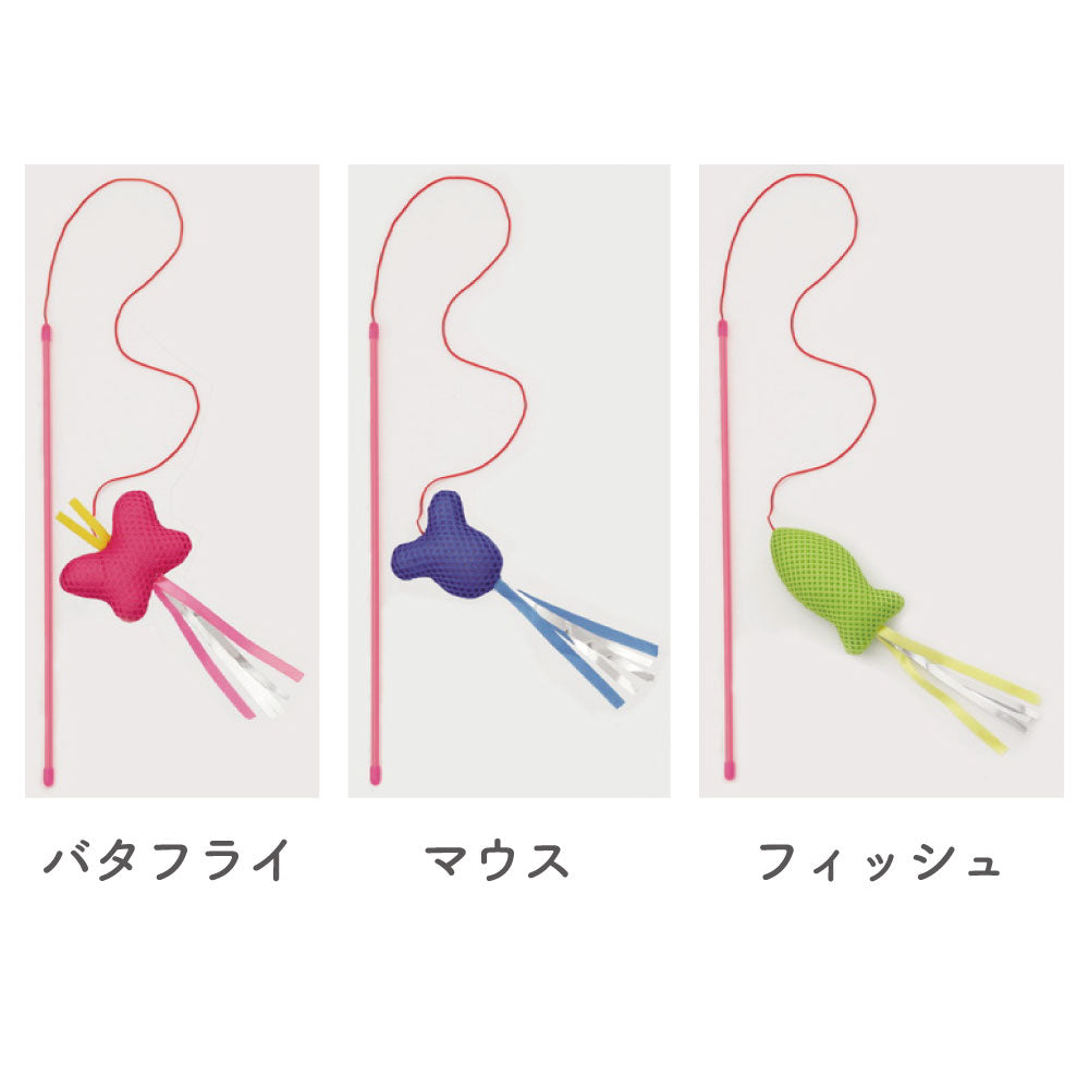ペティオ らくらくデンタルTOYじゃらし 猫 猫じゃらし おもちゃ 猫用 はみがき デンタル トイ メッシュ またたび入