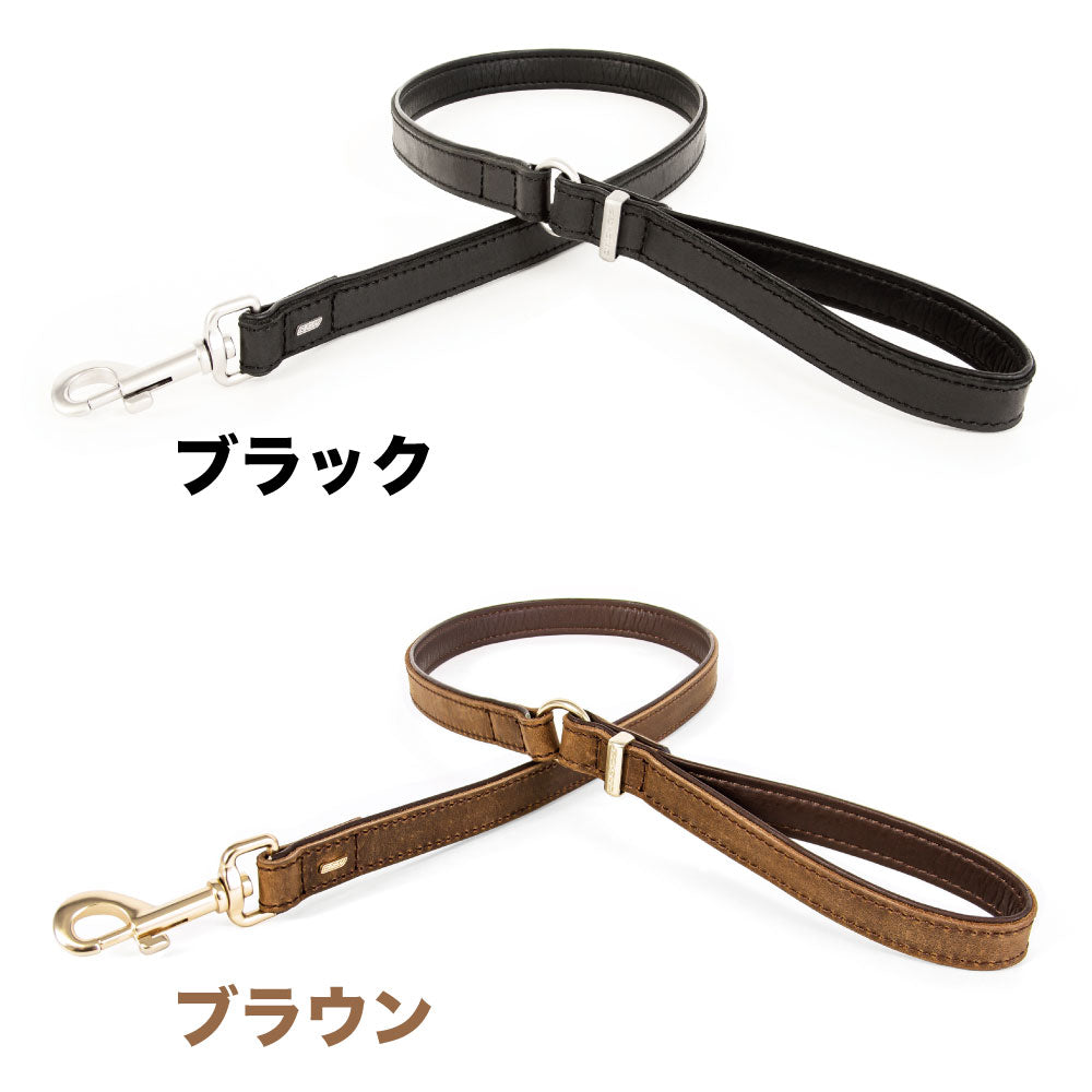 イージードッグ レザーリード 106cm 犬 リード 犬用 引き紐 本革 平紐型 丈夫 散歩 お出かけ おしゃれ オックスフォード レザー EZYDOG