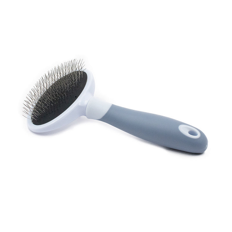 ペット用 スリッカーブラシ スモール 犬 猫 ブラシ 犬用 猫用 抜け毛取り クッション付き マッサージ グルーミング お手入れ 小型犬 中型犬 大型犬 短毛 長毛