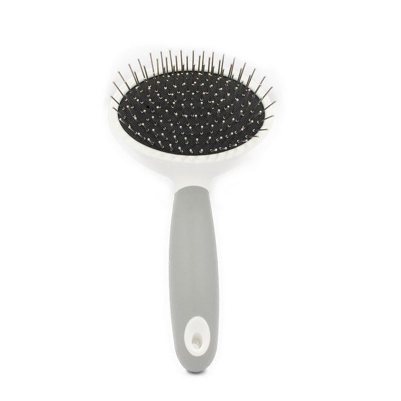 ペット用 犬用ブラシ 猫用ブラシ 柴犬 クッション付き ピンブラシ マッサージ 抜け毛取り 掃除ブラシ グルーミング お手入れ 猫 小型犬 中型犬 大型犬 短毛 長毛