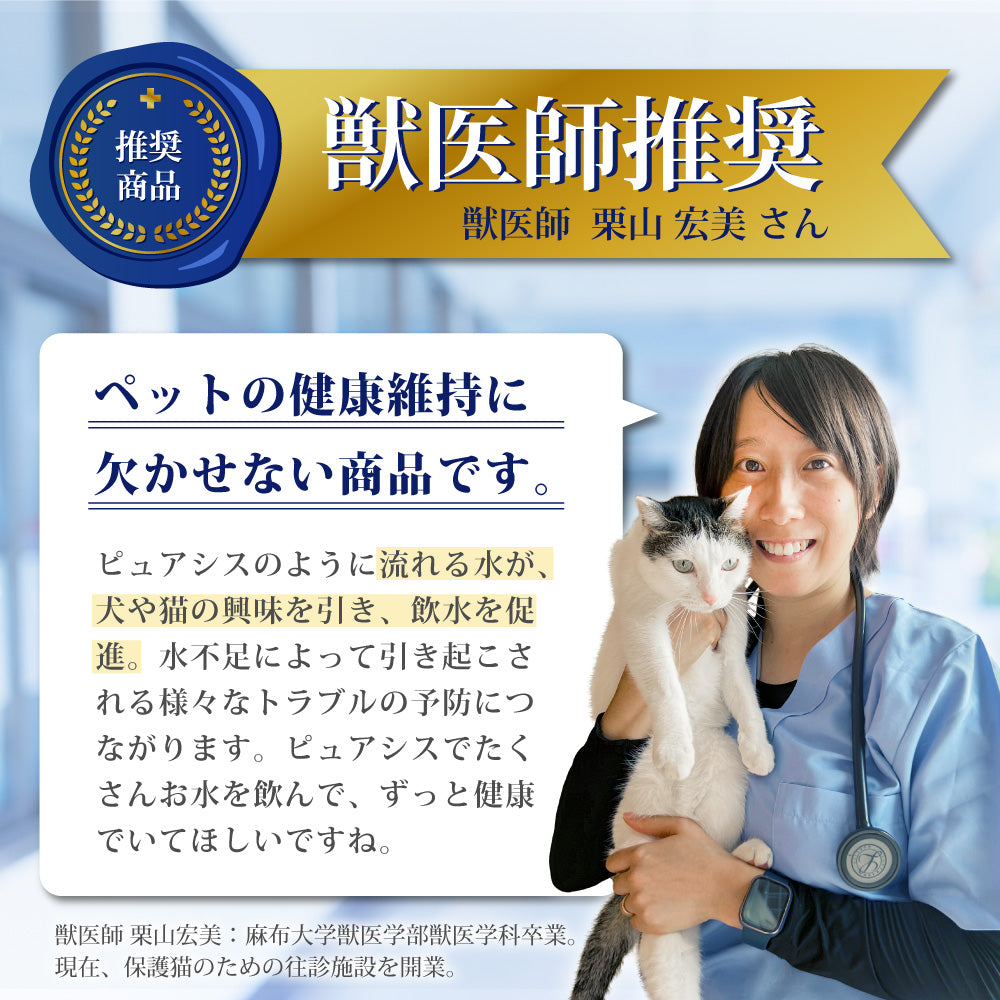 獣医師推奨 フィルター付き 水飲み 猫 犬 2.5ℓ 大容量 自動給水器 循環