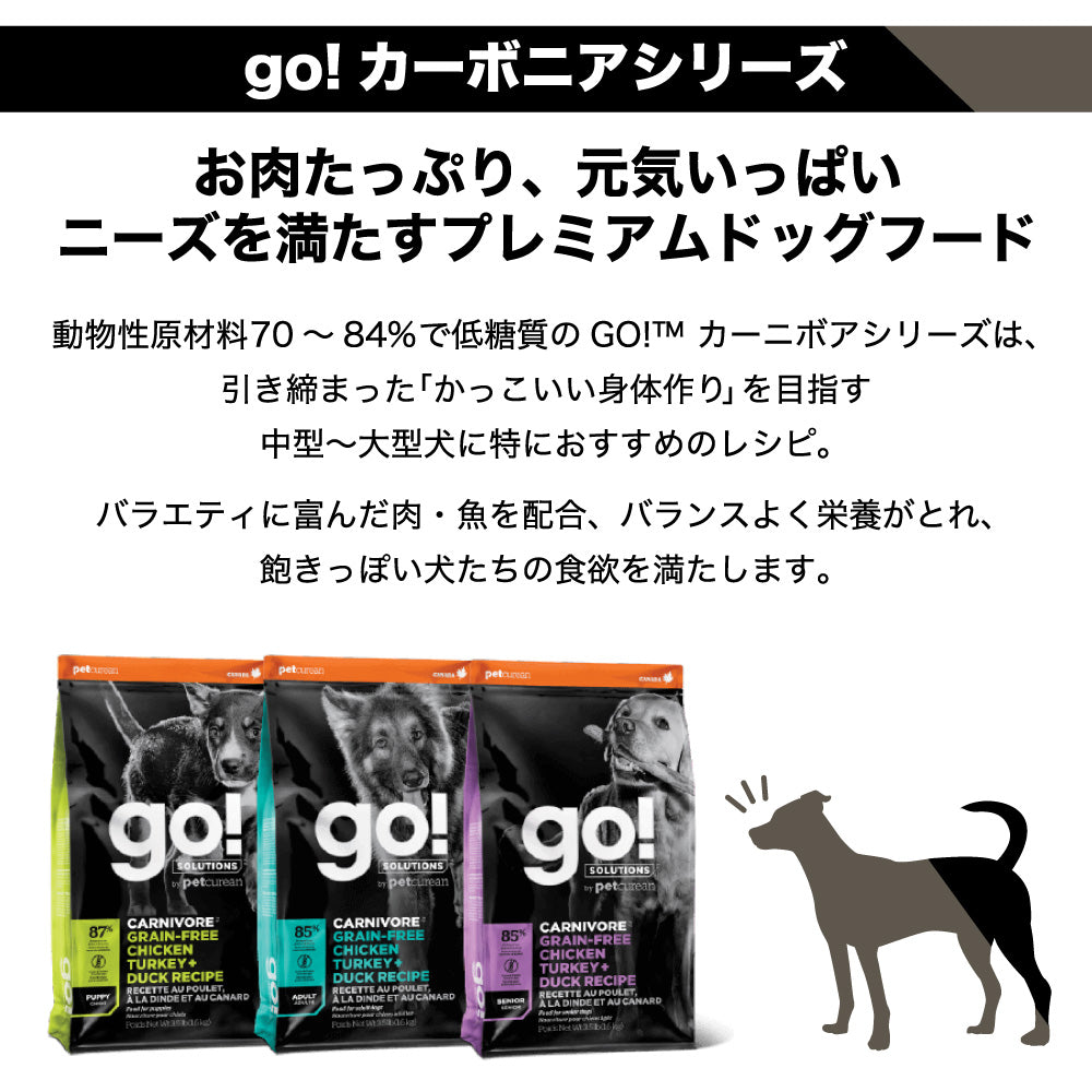 go!(ゴー) カーニボア アダルト 1.59kg 犬 フード 犬用 フード ドッグフード 成犬用 高タンパク 低糖質 グレインフリー グルテンフリー 無添加