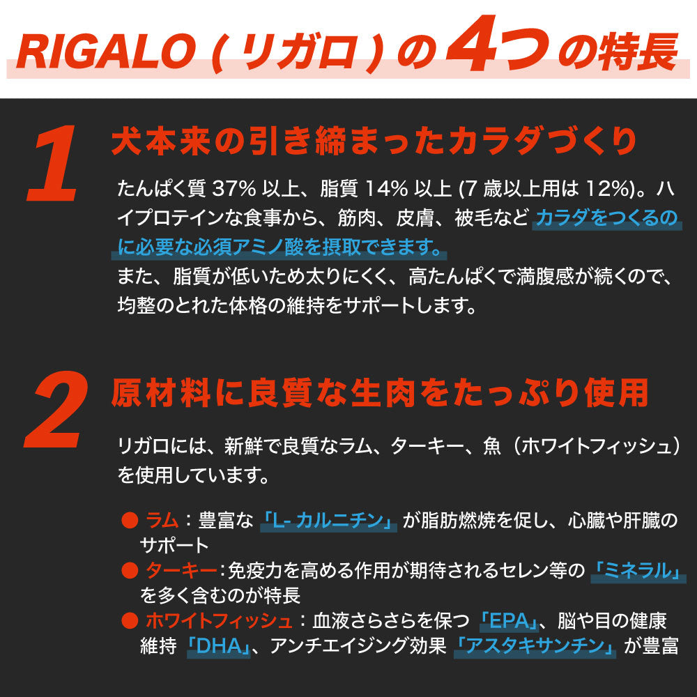 リガロ ハイプロテインレシピ 全年齢用 フィッシュ 3.6kg 犬 ドッグフード ドライ 魚 オールステージ 穀物不使用 アレルギー 高たんぱく 総合栄養食 RIGALO