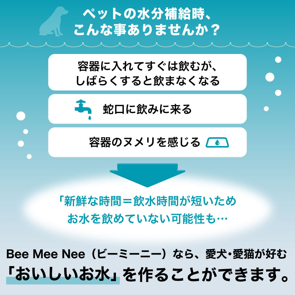 ビーミーニー 猫用 おいしい水 飲料水改質触媒 ビッグ キャット 猫 銀 