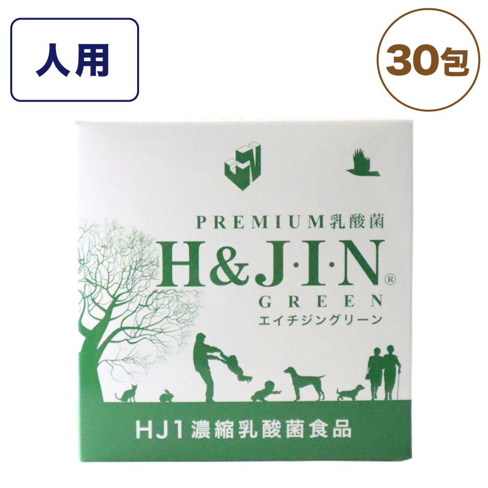 Premium 乳酸菌 エイチジングリーン H&JIN 人用 30包(1g×30包) エイチアンドジン JIN H&J ジン 死菌 HJ1 乳酸菌 腸活 善玉菌 食品 サプリメント