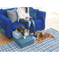 ペティオ ファブリック クッション ステップ オーシャンブルー Petio 犬 猫 階段 クッション ステップ 犬用 猫用 マット スロープ 2段 ペット シニア 介護