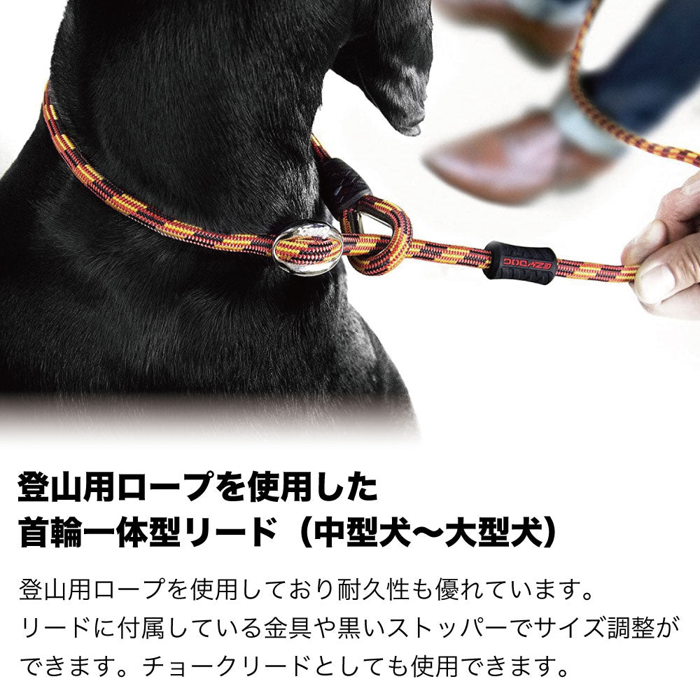 イージードッグ ルカ リード 8mm レッド 犬 首輪 一体型 犬用 チョーク