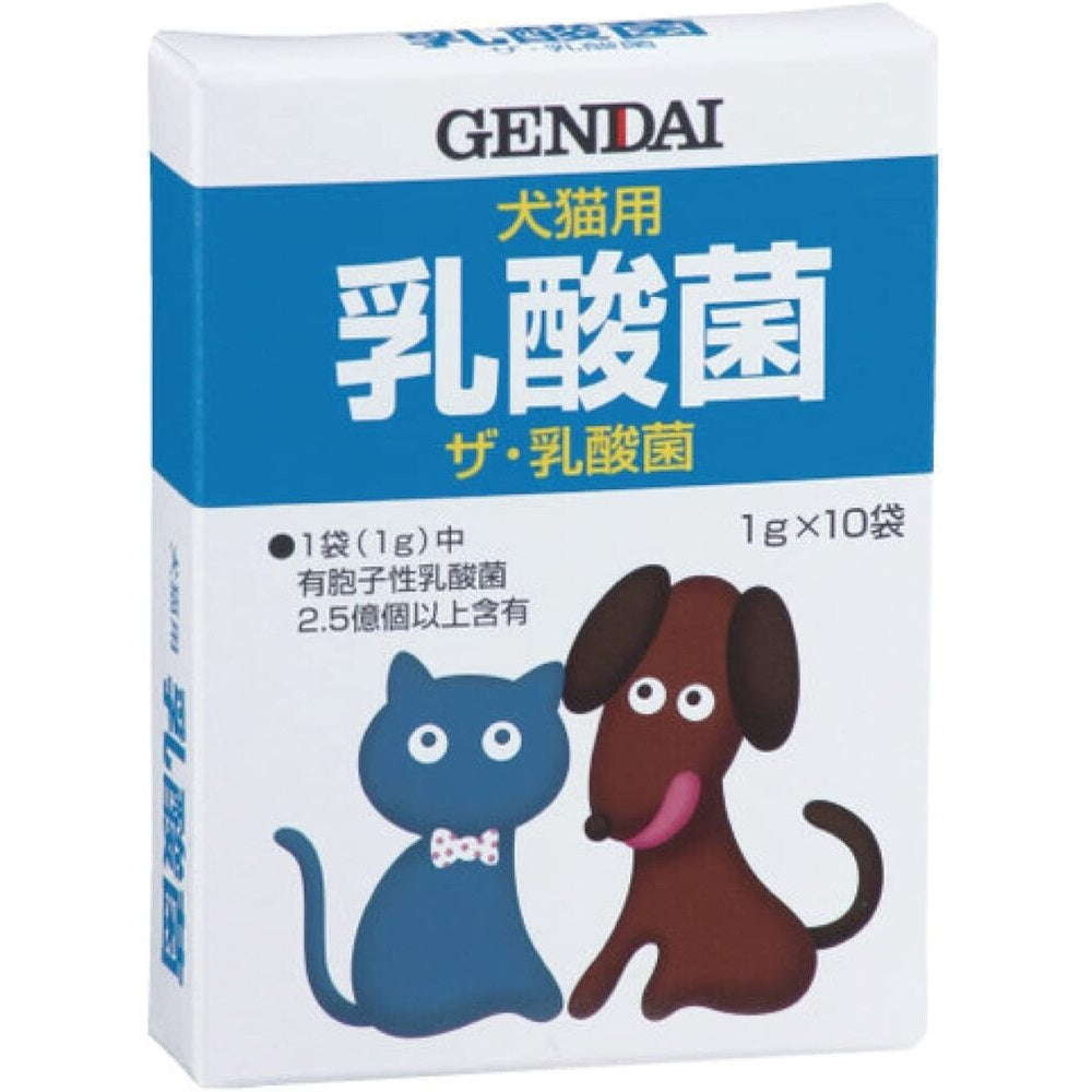 現代製薬 ザ・乳酸菌 犬猫用 1g×10P 犬 猫 サプリメント 粉末 犬用 猫用 栄養補給食 健康 サプリ 乳酸菌 お腹 腸 国産