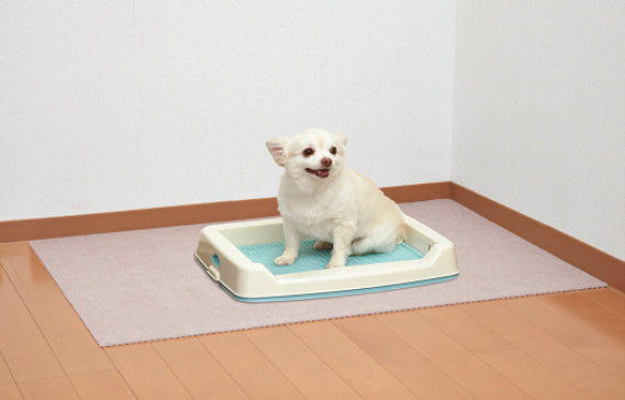 サンコー おくだけ吸着 ペット用トイレ下敷きマット 60×90cm ベージュ ペット用 犬 猫 マット 吸着 撥水 床暖房対応 薄型 マット ずれない 日本製