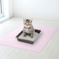 サンコー おくだけ吸着 トイレ下敷きマット ネコ用 60×90cm 猫用 マット 吸着 撥水 床暖房対応 薄型 ネコ トイレマット ずれない フリーカット 日本製