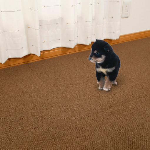 サンコー おくだけ吸着 ペット用 撥水タイルマット 30×30cm 同色 20枚入 ブラウン 犬 猫 タイルマット 吸着 撥水 床暖房対応 薄型 マット ずれない おすすめ