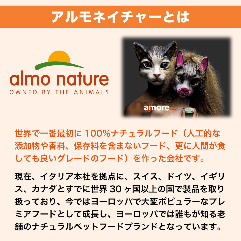 アルモネイチャー デイリーメニュー ビーフ入りのソフトムース 100g 猫 キャットフード 猫用 ウェットフード 総合栄養食 アルミトレイ Almo Nature