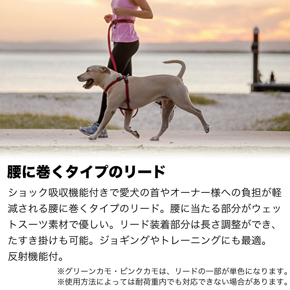 イージードッグ ロードランナー 犬 リード 腰に巻く 犬用 散歩 ハンズフリー ランニング ジョギング お出かけ 中型犬 大型犬 EZYDOG