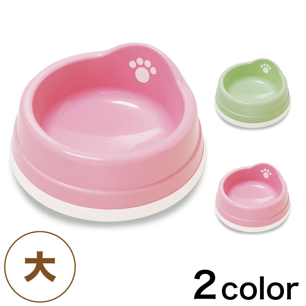 すべり止め付きペット皿 大 ペット 犬 猫 食器 フードボウル 軽い プラスチック エサ入れ 日本製 ISETO 伊勢藤